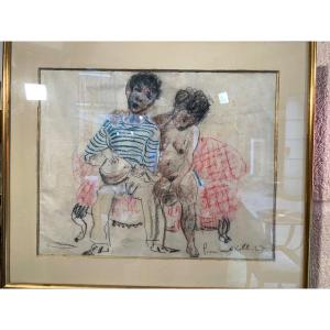 Pierre Ernest Kohl, Couple Sitting On A Sofa