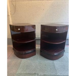 Pair Of Art Deco Bedside Tables