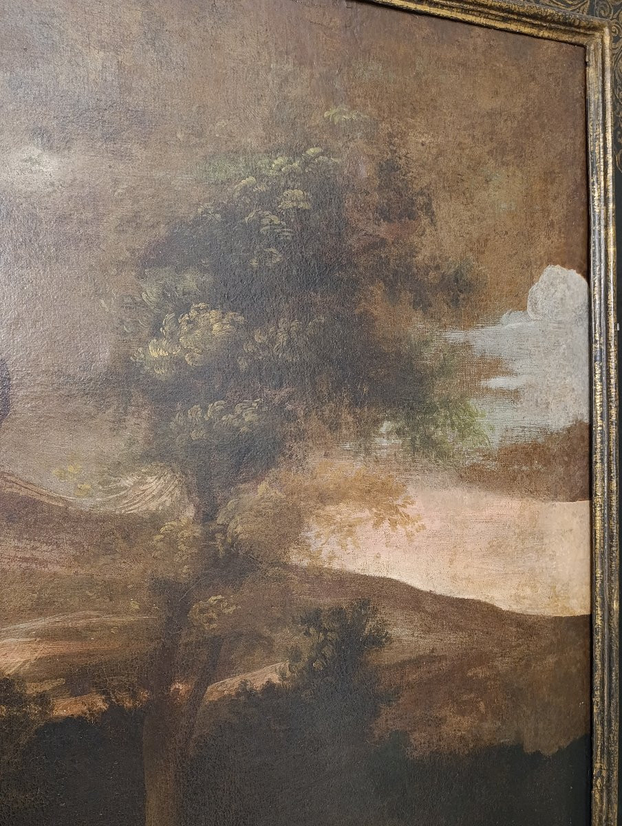 Scuola bolognese del XVII secolo.  Cacciata di Adamo ed Eva dal Paradiso terrestre-photo-2