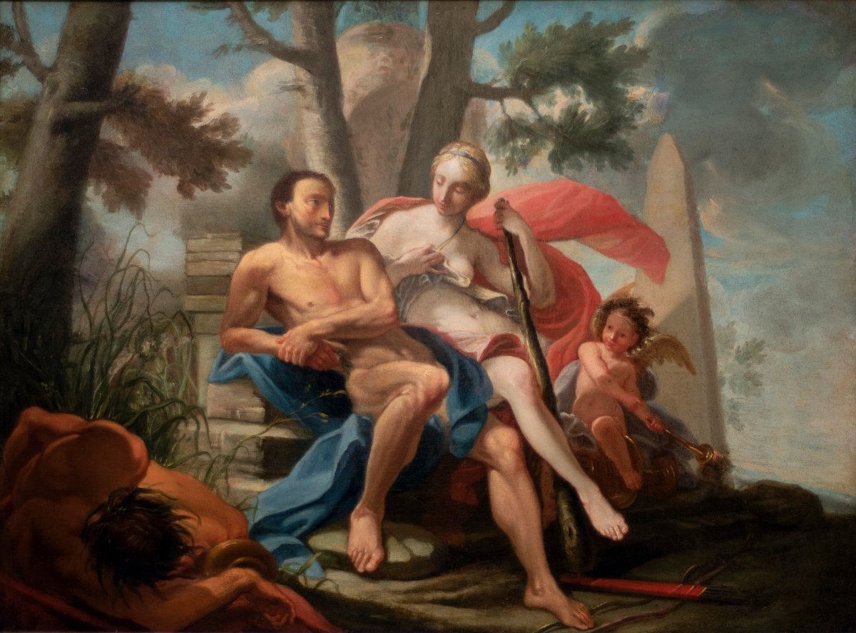Scuola piemontese o francese del XVIII secolo. Ercole e Onfale-photo-2