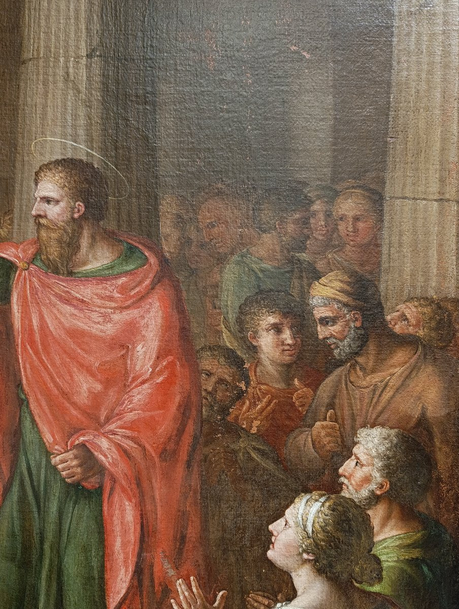 Pittore neoclassico. Predica di San Paolo nell'areopago di Atene-photo-2