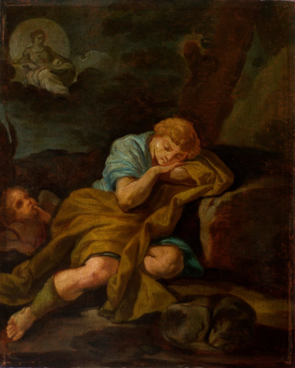 Olio su lavagna. Scuola di Pier Francesco Mola (Coldrerio, 1612 - Roma, 1666)-photo-2