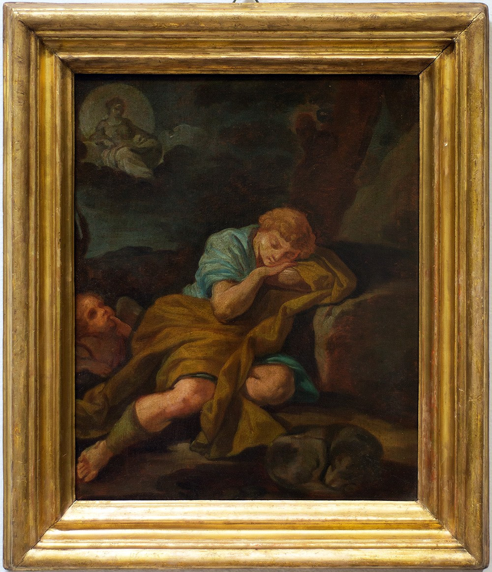 Olio su lavagna. Scuola di Pier Francesco Mola (Coldrerio, 1612 - Roma, 1666)