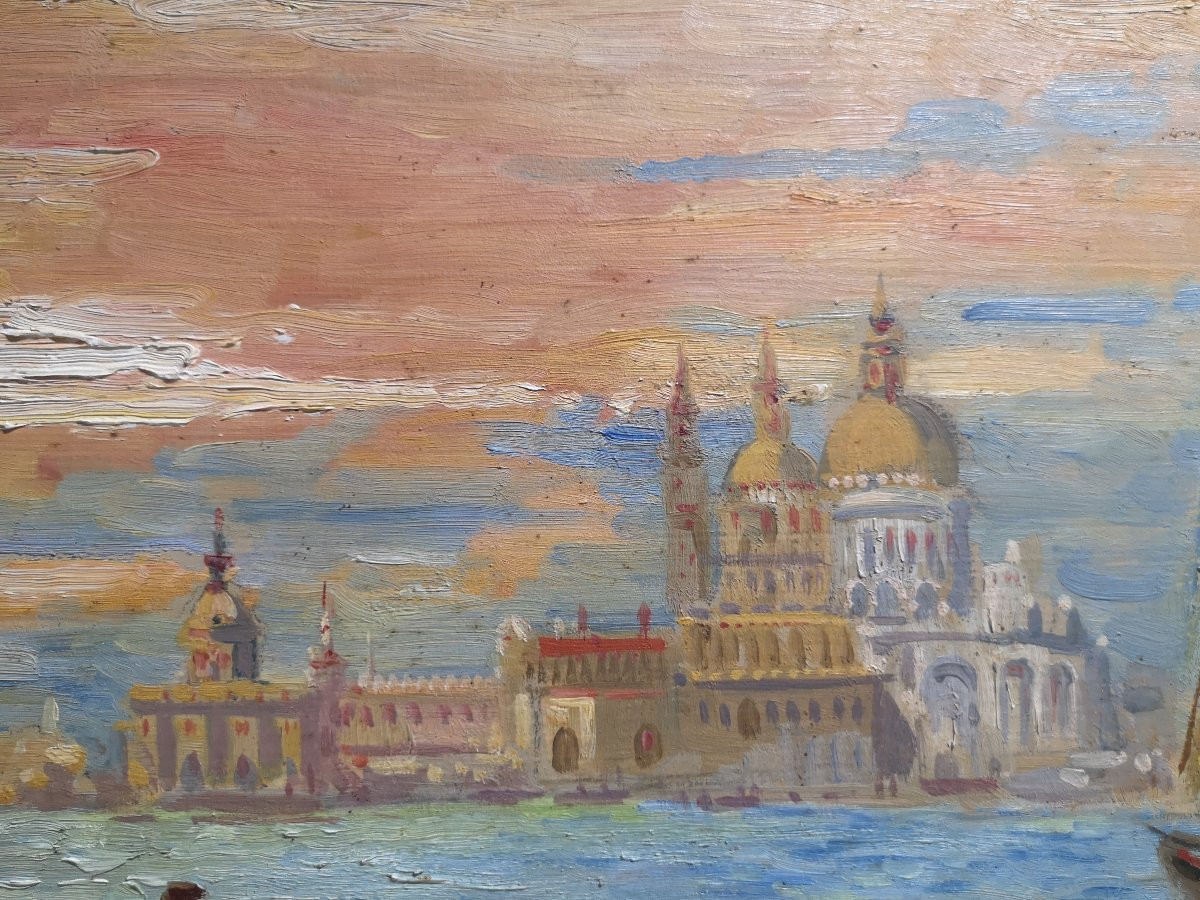 Monogrammista I.G. (1934). Veduta della laguna di Venezia con punta della Dogana-photo-4