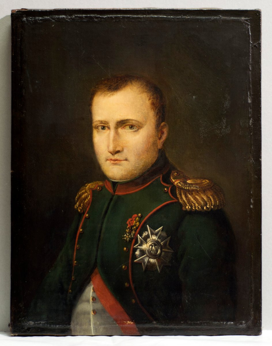 Pittore del XIX secolo. Ritratto di Napoleone Bonaparte-photo-2