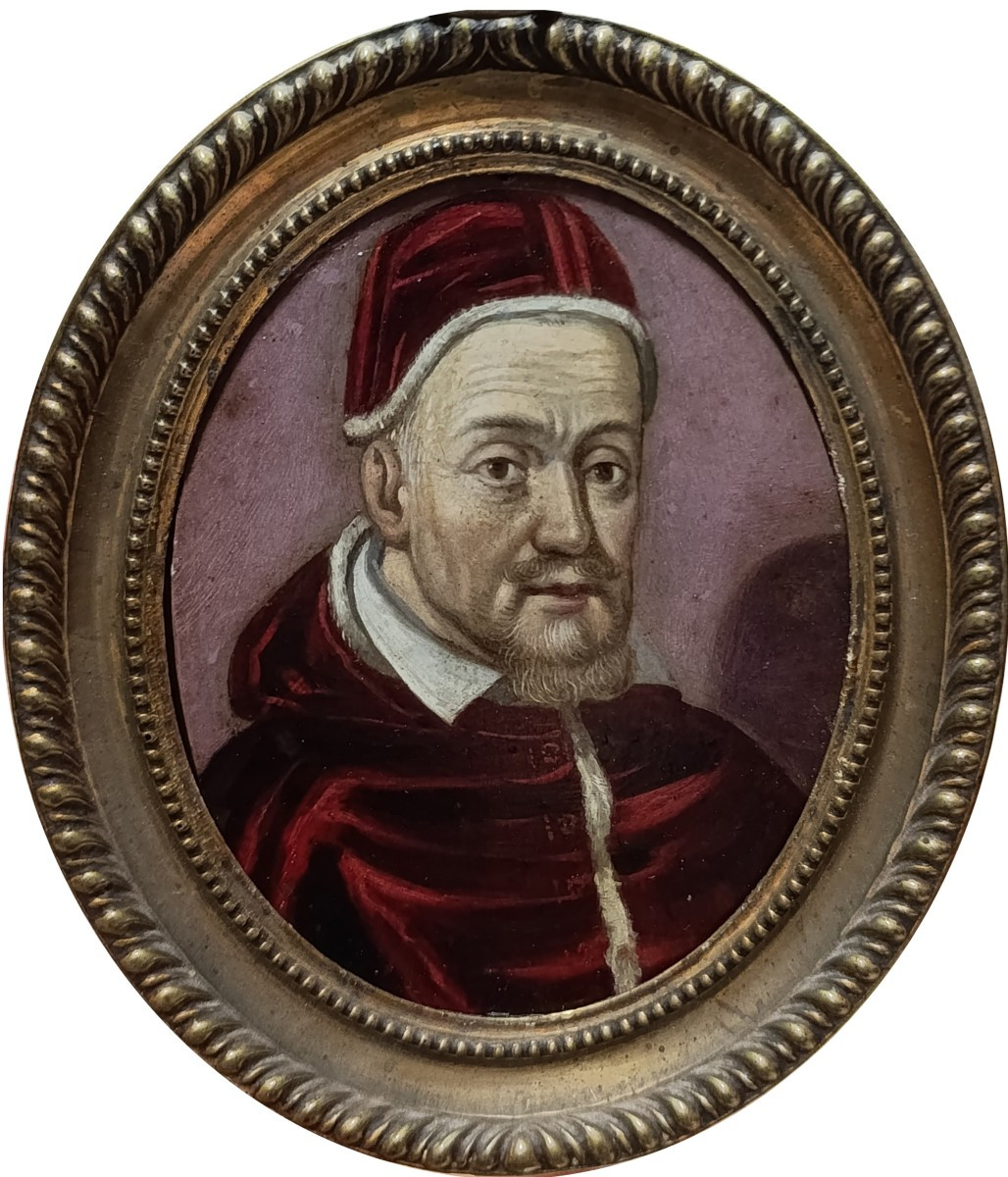 Pittore romano del XVI-XVII secolo. Ritratto di Paolo V Borghese (o Clemente VIII Aldobrandini?