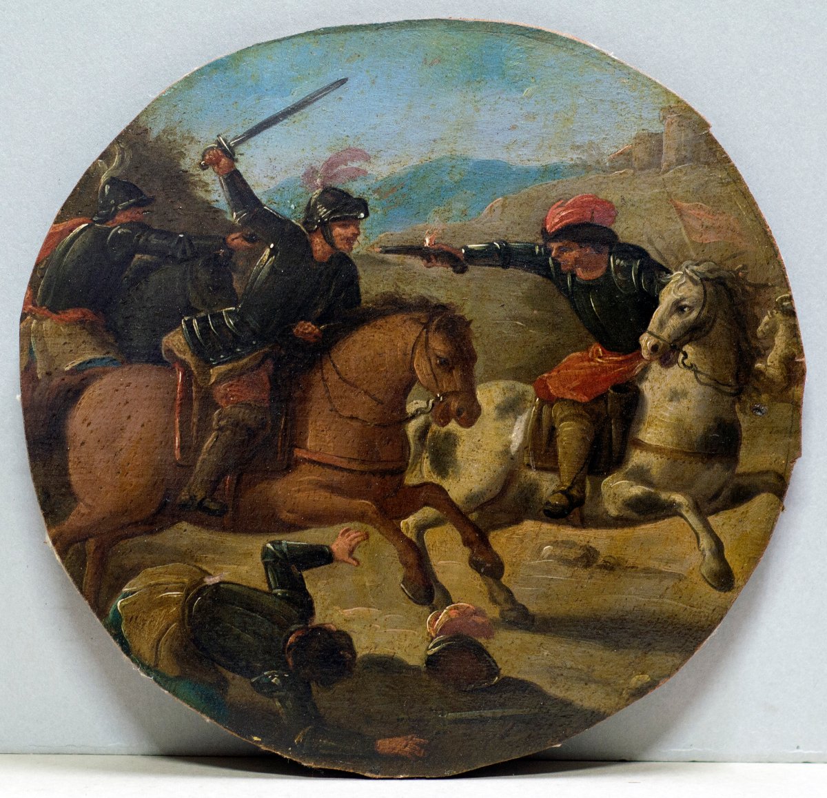 Pittore del XVIII secolo. Scena di battaglia