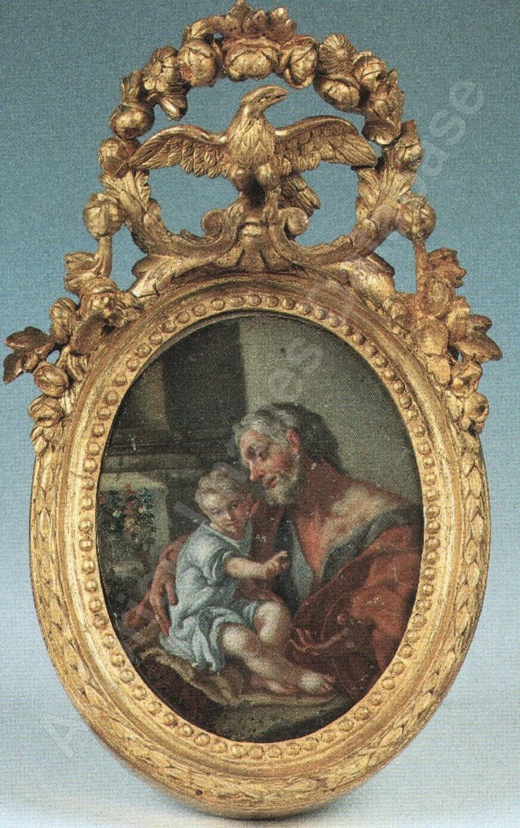 Attribuito a Pietro Bardellino (Napoli, 1732-1806).  San Giuseppe col Bambino-photo-4