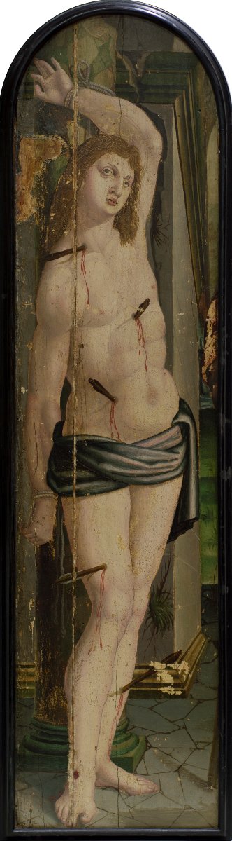 Pittore del XV-XVI secolo. San Sebastiano-photo-2