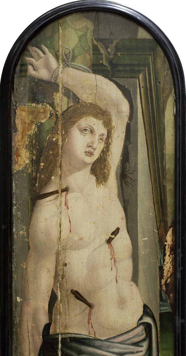Pittore del XV-XVI secolo. San Sebastiano-photo-3