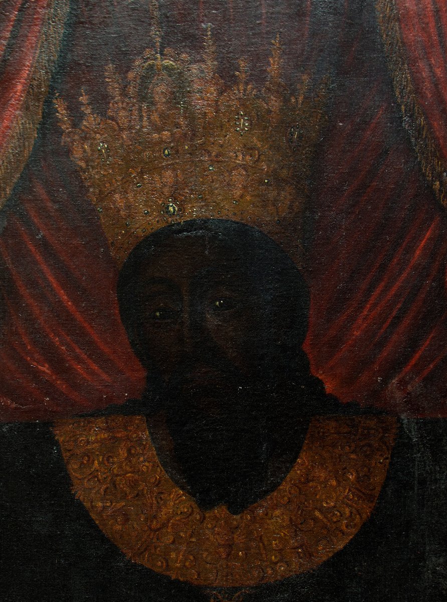 Pittore lucchese del XVII secolo. Volto Santo di Lucca (cm 119.5 x 94.5)-photo-3