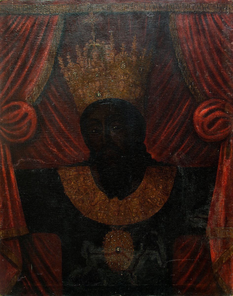 Pittore lucchese del XVII secolo. Volto Santo di Lucca (cm 119.5 x 94.5)