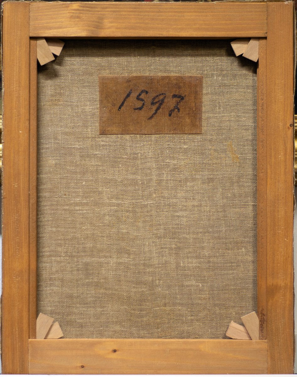 Scuola di Giovanni Battista Salvi Detto Il Sassoferrato (1609 - 1685). Vergine in preghiera-photo-1