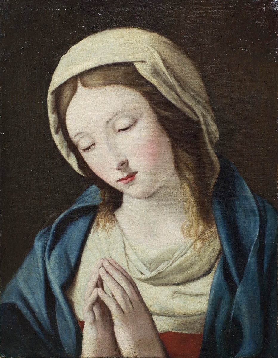 Scuola di Giovanni Battista Salvi Detto Il Sassoferrato (1609 - 1685). Vergine in preghiera