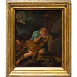 Olio su lavagna. Scuola di Pier Francesco Mola (Coldrerio, 1612 - Roma, 1666)