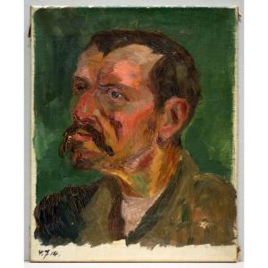 Pittore di metà Novecento. Ritratto di Antonio Ligabue (Zurigo, 1899 - Gualtieri, 1965)