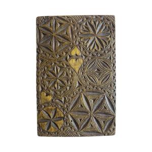 Richly Carved Lace Folder - Ancestral Symbols And Popular Motifs - Folk Art