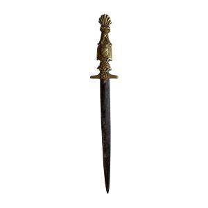 Dagger – Forged Blade – Crown And Heraldic Coat Of Arms Decoration – Dagger, Knife - Cutlery