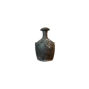 Artifact – Antiquity – Black-glazed Terracotta Unguentarium – Archaeology