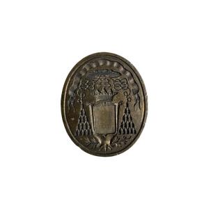 Reliquary - Bronze Heraldic Seal Matrix - Bishop - Ecclesiastical Seal