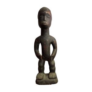 African Art, Primitive Art - Ancient Male Anthropomorphic Statue - Fetish, Curiosity