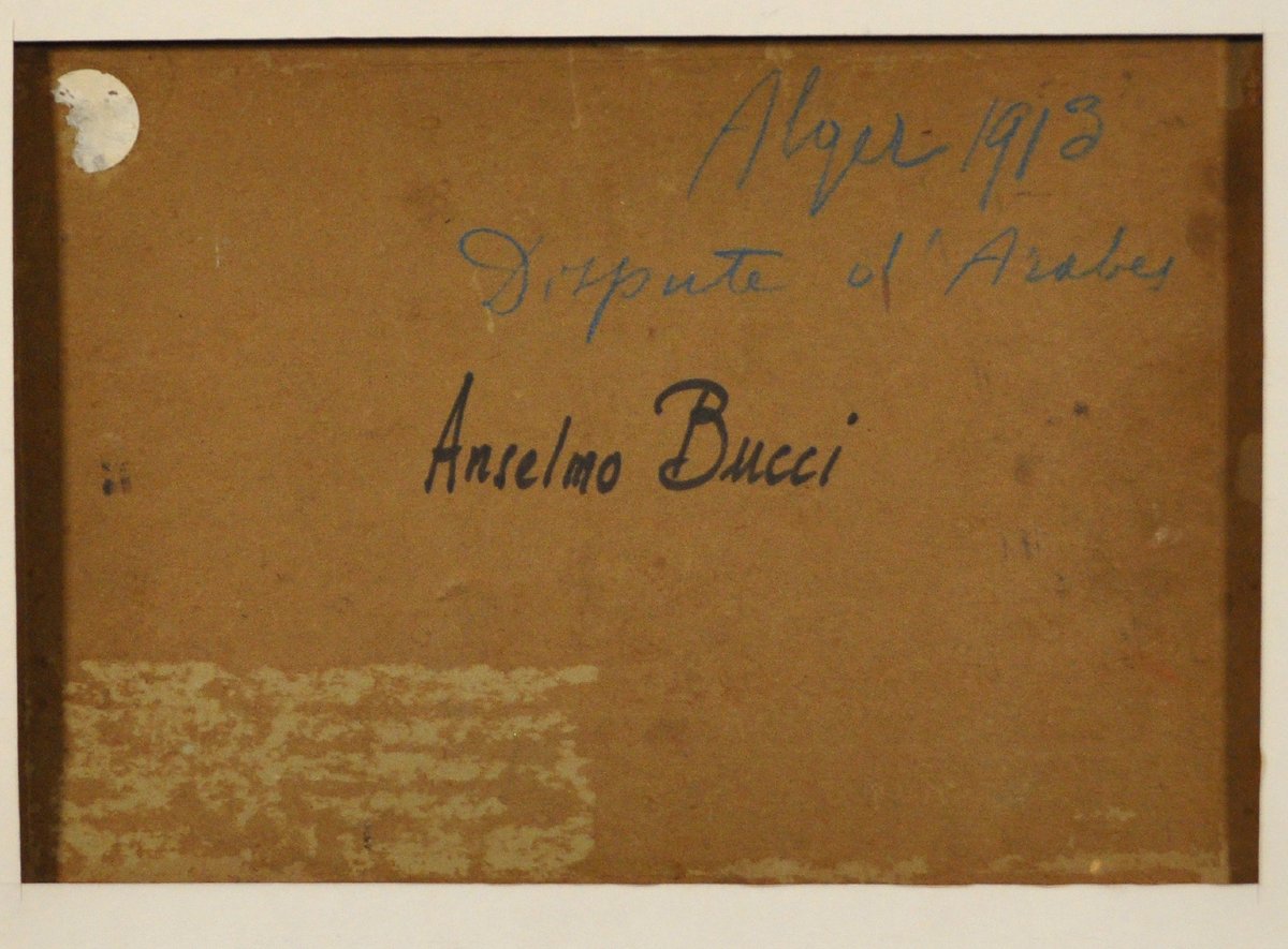 Anselmo Bucci (Fossombrone, 1887 - Monza, 1955). Disputa d'arabi, Algeri, 1913-photo-2