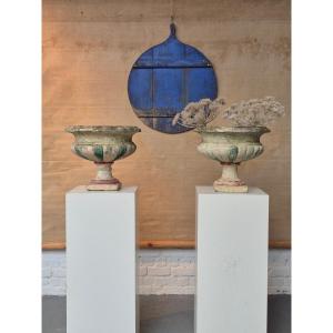 Concrete Vases From The Late 19th Century