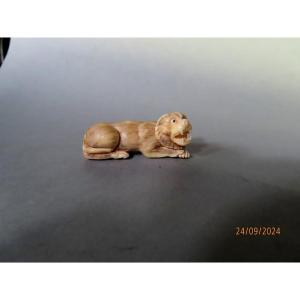 Ivory Netsuke. Lion Or Tiger? Japan Taisho Period (1912-1928)