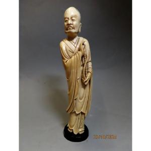 Ivory Okimono. Lao-tseu Philosopher. China 1920-30