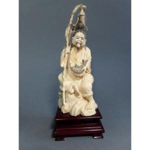 Ivory Okimono. Lucky Fisherman. China 1920-30