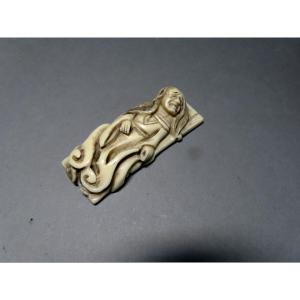 Ivory Netsuke. Witch At The Stake. Japan, Meiji Period (1868-1912)