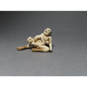 Erotic Ivory Netsuke. Curiosa. Japan, Taisho Period (1912-1928).