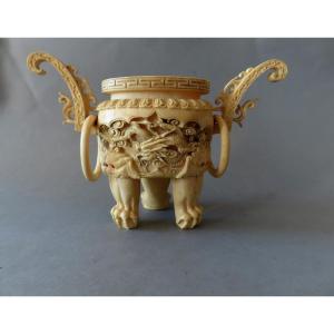 Ivory Perfume Burner. China 1920-30.