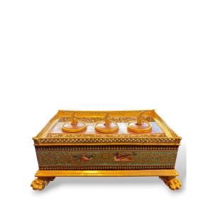 19th Century, Porcelain Desk Inkwell In The Sèvres Style