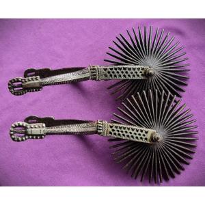 Pair Of 1st Quality Spurs From Chile, 19th Century