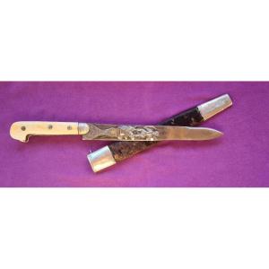 Richly Chiseled Cutlass, "eared" Handle 