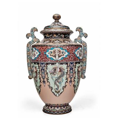 A Large Vase And CloisonnÉ-enamel Lid, Japan Meiji Period