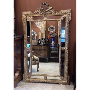 Napoleon III Period Louis XVI Style Mirror With A Parclose Frame
