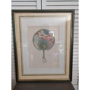 Alphonse Mucha - The Passing Wind Carries Away Youth, 1899 - Original Lithograph