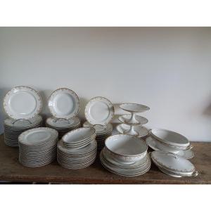 Majorelle Nancy-haviland & Cnie Limoges Porcelain Service With Floral Decoration