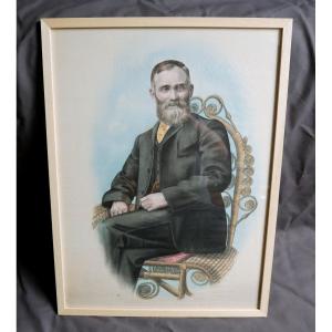 Portrait Of A Shipowner, Painting On Silk, Indochina, 1900