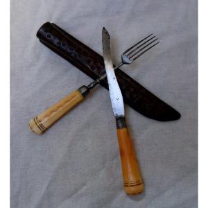Hunting Or Travel Knife And Fork, Germany, 17th, 18th Century