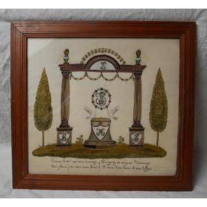 Convent Work, Bead Embroidery, Chenille, Altar, Monograms, 19th Century