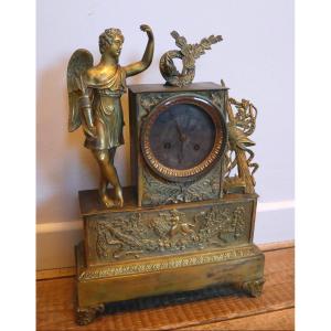 Empire Clock, Apollo, Gilt Bronze, 19th Century