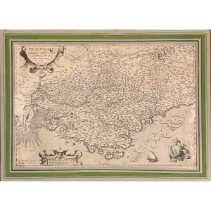 Map Of Provence By Pierre-jean De Bompar, Year 1594