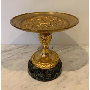 Small Gilt Bronze And Marble Cup, Late 19th Century
