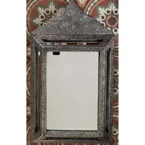 Silver Mirror With Glazing Beads, Tunisia, 1920s/1930s