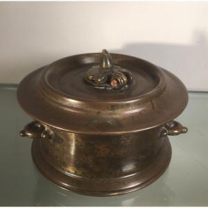 Bronze Inkwell From Rajasthan, India, 19th Century