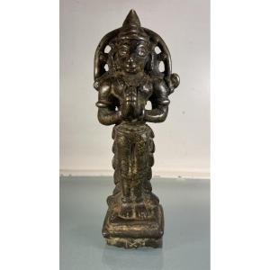 Indian Bronze Statuette Of The God Hanuman, 18th Century Or Earlier