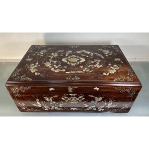 Rosewood Box With Mother-of-pearl Marquetry, Vietnam, Early 20th Century